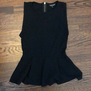 Top shop black peplum top